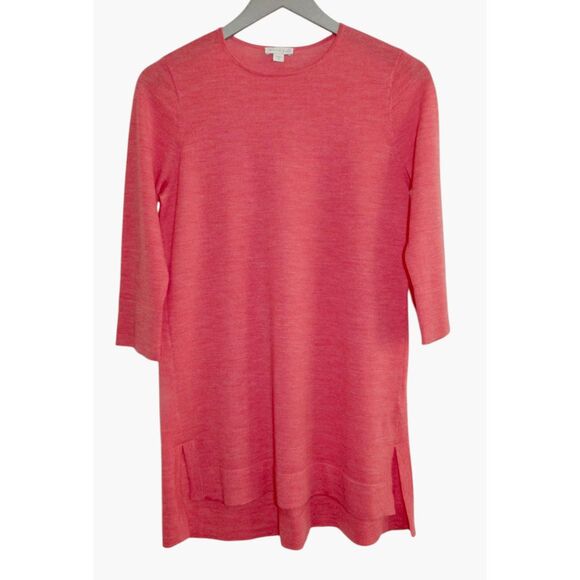 J. Jill merino wool sweater XS tunic coral pink Lightweight New - Picture 2 of 6